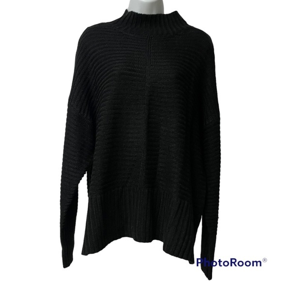 SOLD. Apt 9 New plus XXL mock Neck Acrylic Super Soft Pullover Black oversized - Picture 1 of 8